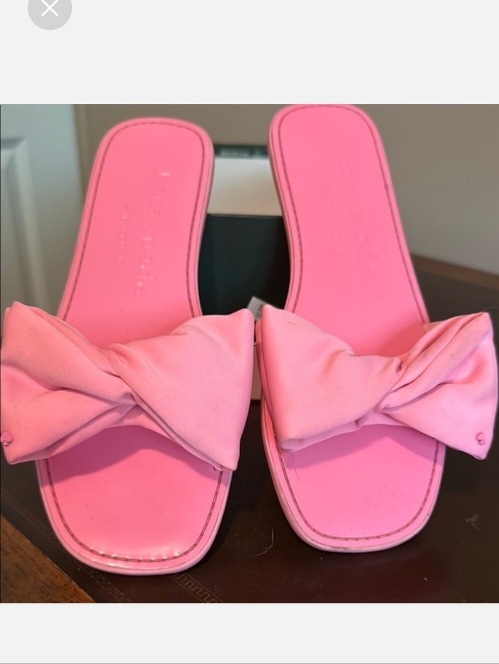 Pink Bow Slide Sandals